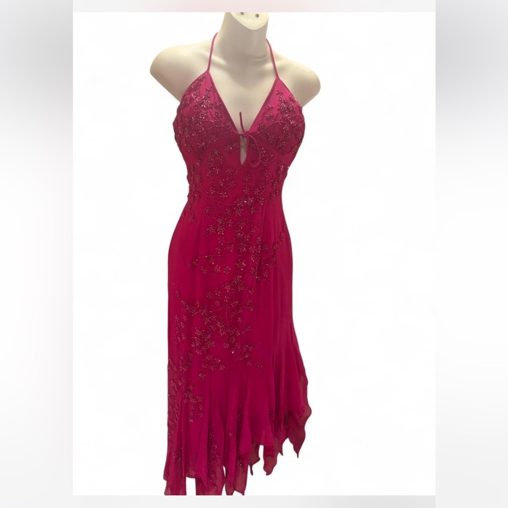 Sean Collection Fuchsia Backless Dress